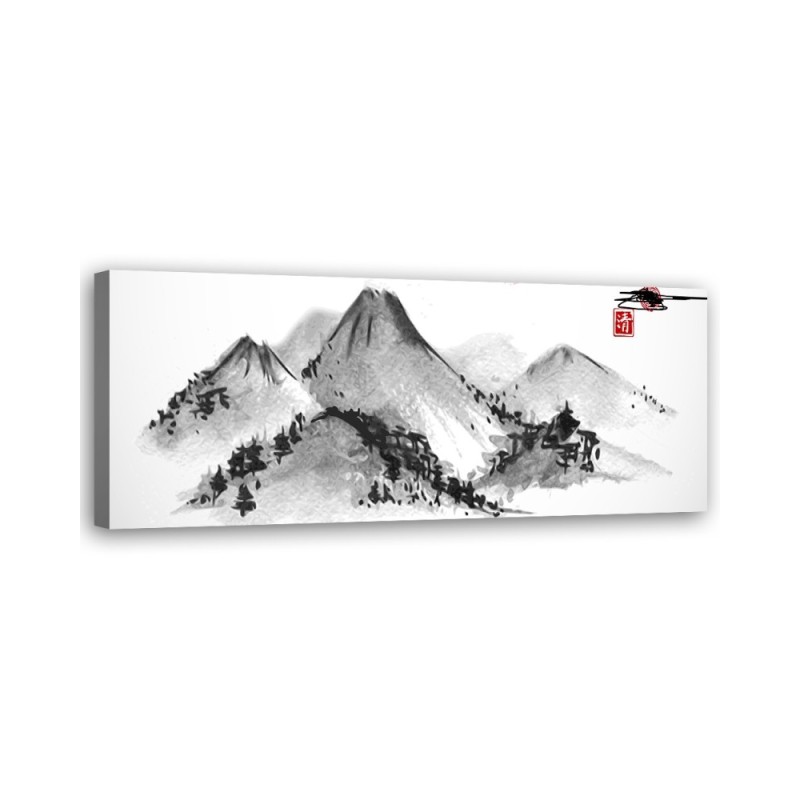 Canvas print for the wall - Japanese mountains | FEEBY