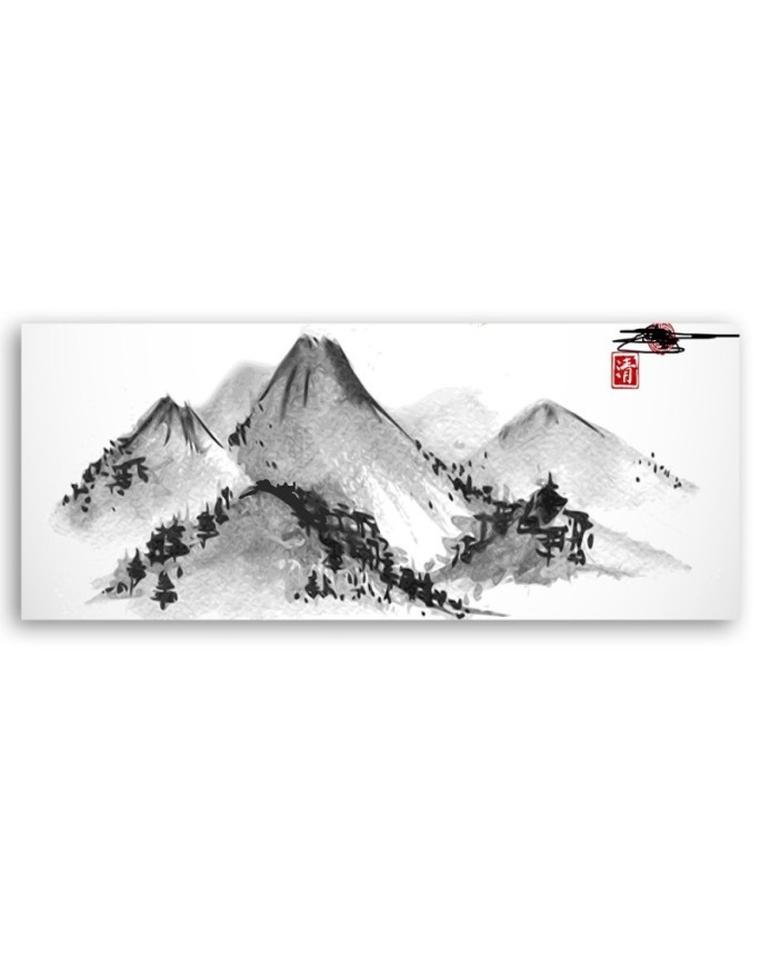 Canvas print for the wall - Japanese mountains | FEEBY