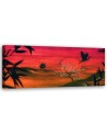 Bedroom wall painting - Red landscape of Japan | FEEBY