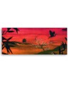 Bedroom wall painting - Red landscape of Japan | FEEBY