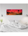 Bedroom wall painting - Red landscape of Japan | FEEBY