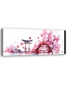 Japanese landscape watercolour - Canvas painting | FEEBY