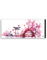 Japanese landscape watercolour - Canvas painting | FEEBY
