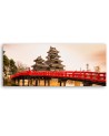 Japanese bridge and matsumoto castle - Canvas painting | FEEBY