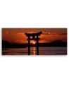 Sunset over torii gate - Modern canvas painting | FEEBY