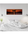 Sunset over torii gate - Modern canvas painting | FEEBY