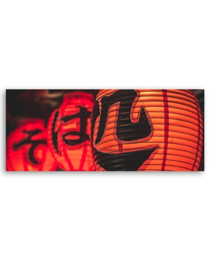 Asian lanterns - Decorative painting for wall | FEEBY