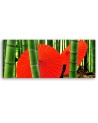 Bamboo japan umbrellas - Canvas print for the living room | FEEBY