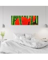 Bamboo japan umbrellas - Canvas print for the living room | FEEBY