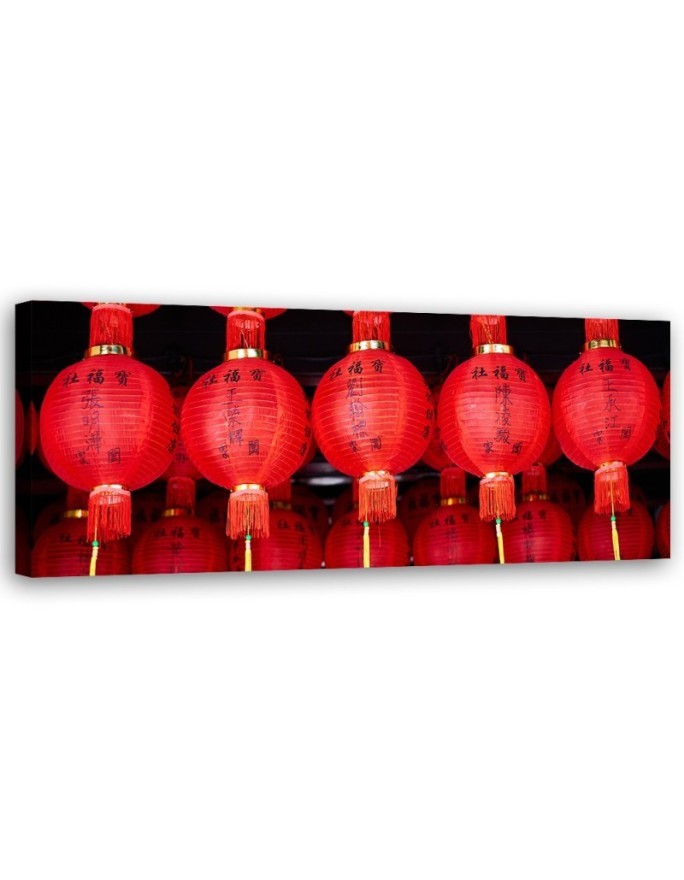 Japanese lanterns - Canvas print for the bedroom | FEEBY