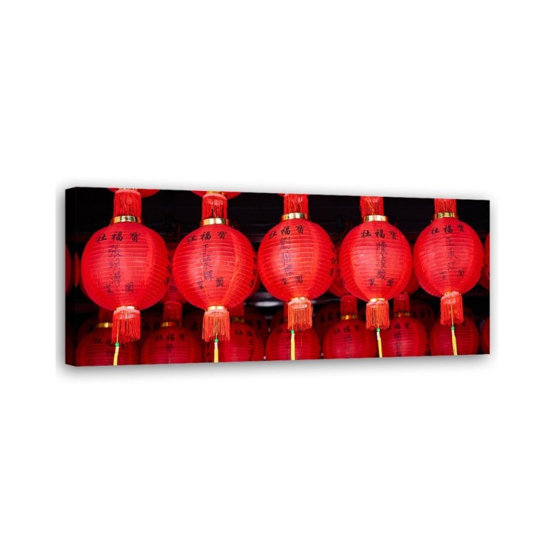 Japanese lanterns - Canvas print for the bedroom | FEEBY