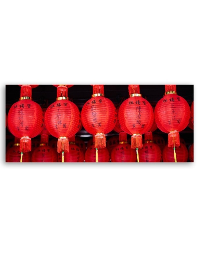 Japanese lanterns - Canvas print for the bedroom | FEEBY