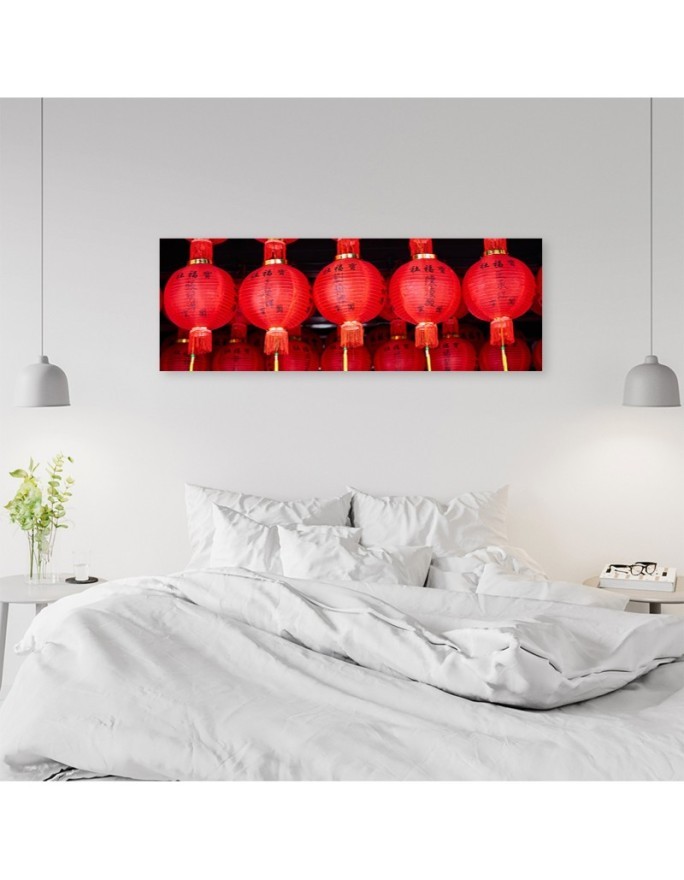 Japanese lanterns - Canvas print for the bedroom | FEEBY