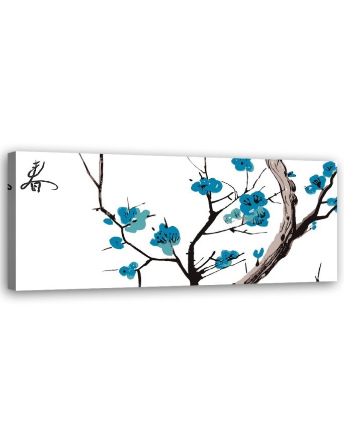 Blue cherry branch - Picture for living room and bedroom | FEEBY