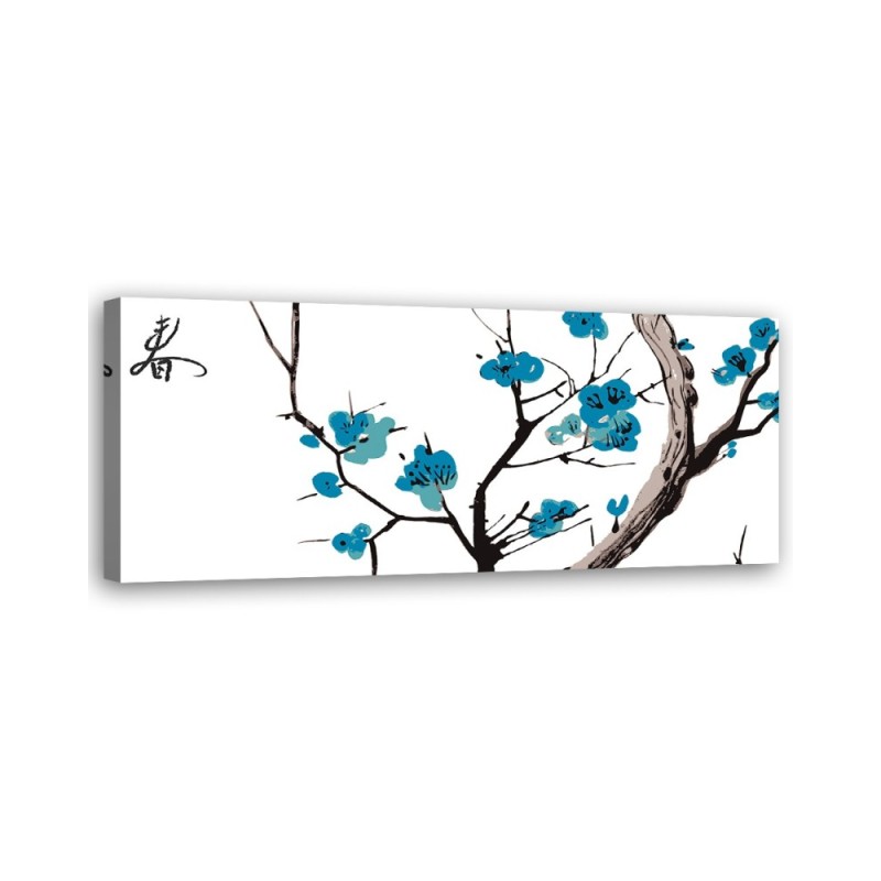 Blue cherry branch - Picture for living room and bedroom | FEEBY