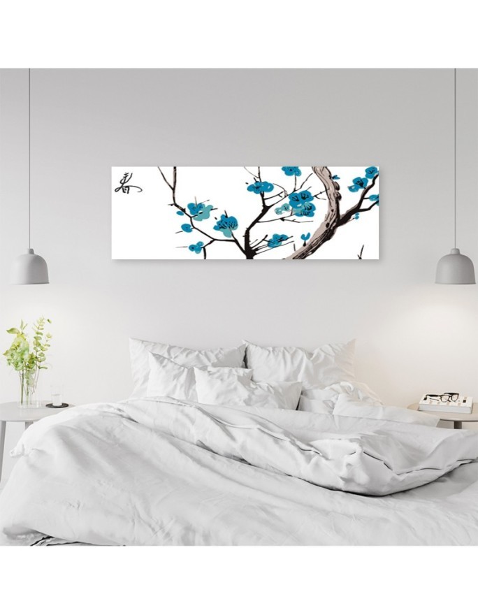 Blue cherry branch - Picture for living room and bedroom | FEEBY