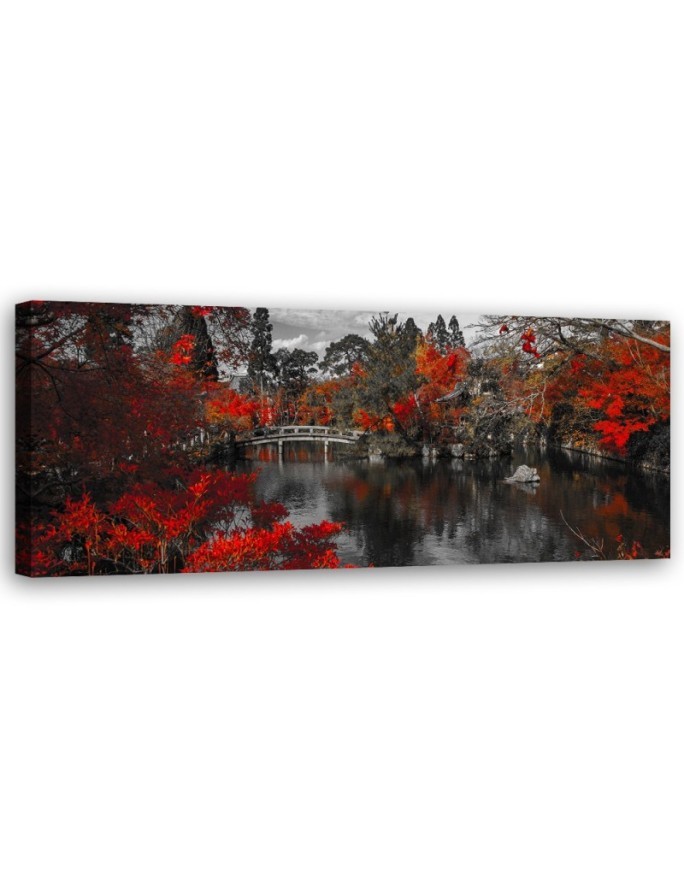 Japan garden - Wall painting for living room | FEEBY