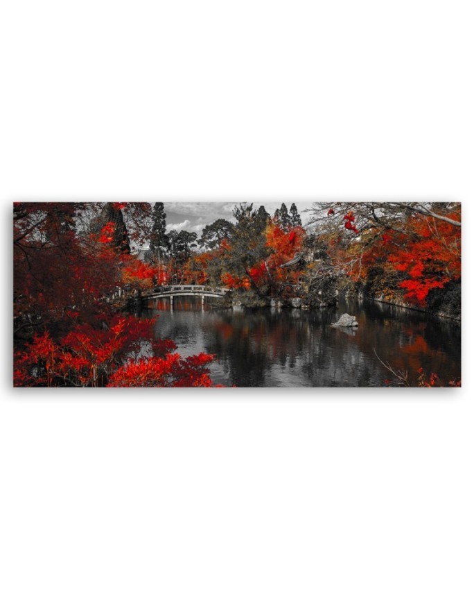 Japan garden - Wall painting for living room | FEEBY