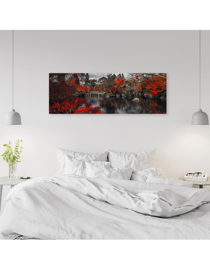 Japan garden - Wall painting for living room | FEEBY