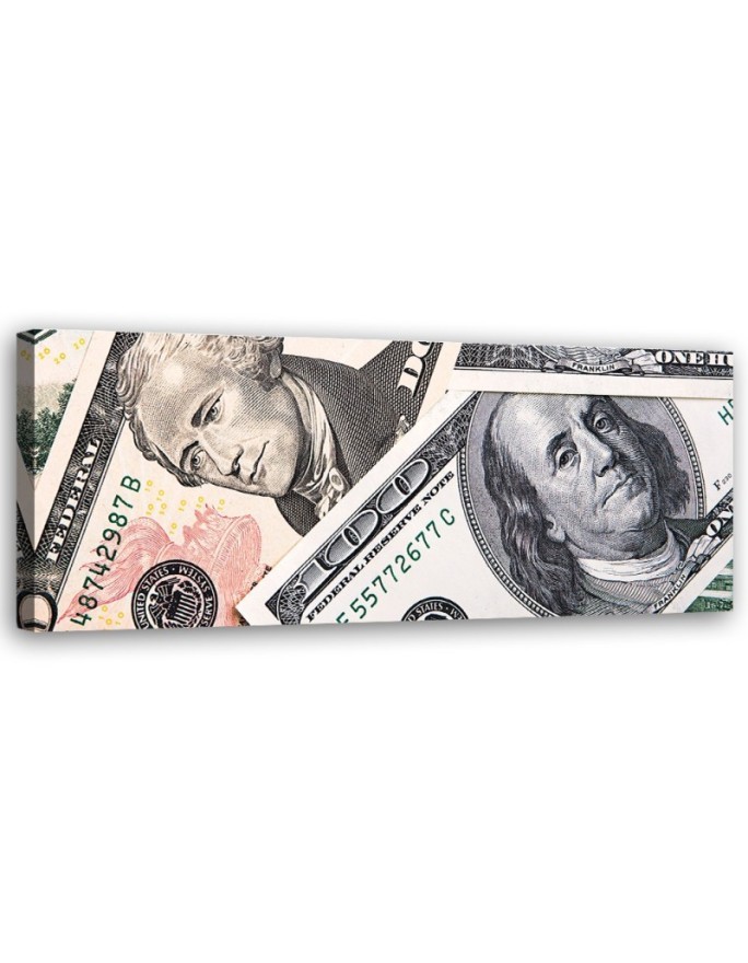 Green banknotes - Image printed on canvas | FEEBY