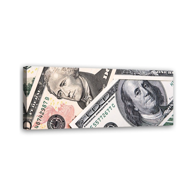 Green banknotes - Image printed on canvas | FEEBY