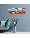 Field of colourful tulips - Wall painting for living room | FEEBY