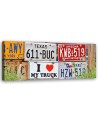 Us licence plate - Image printed on canvas | FEEBY