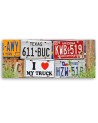 Us licence plate - Image printed on canvas | FEEBY