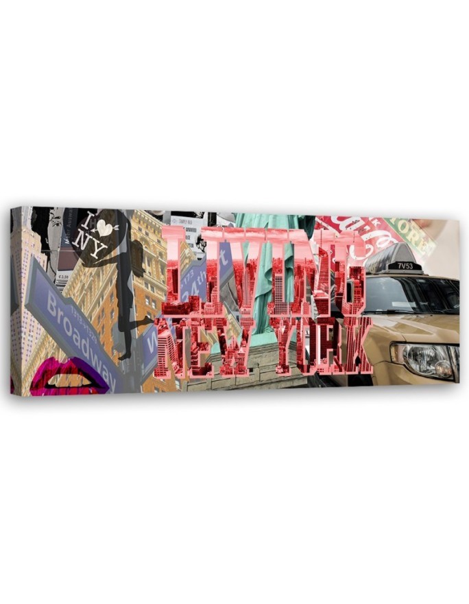Caption living new york - Canvas print for the living room | FEEBY