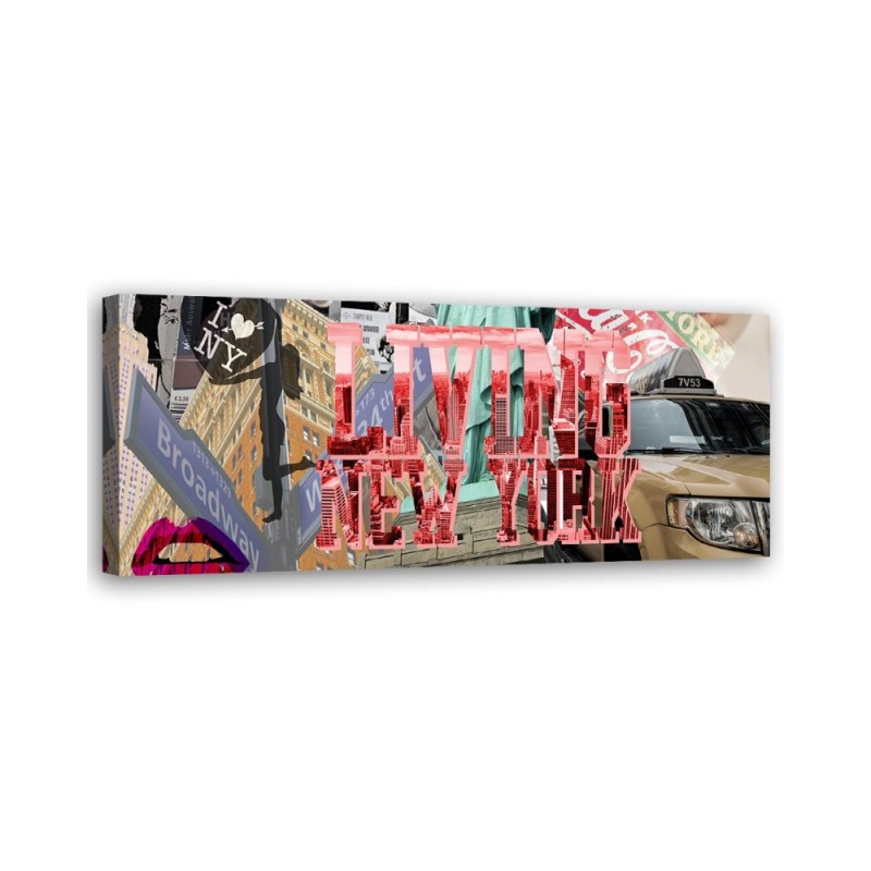 Caption living new york - Canvas print for the living room | FEEBY