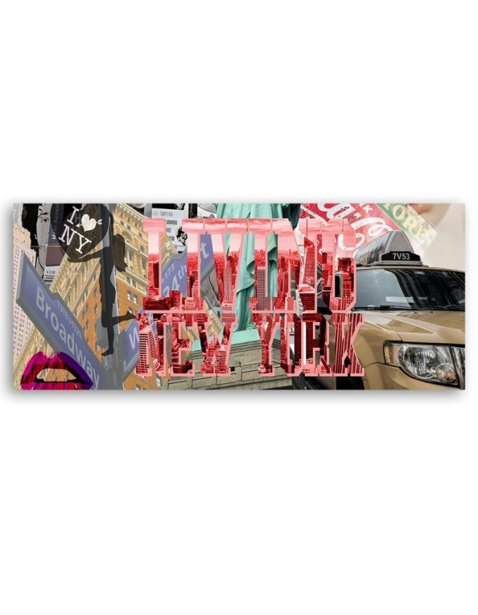 Caption living new york - Canvas print for the living room | FEEBY