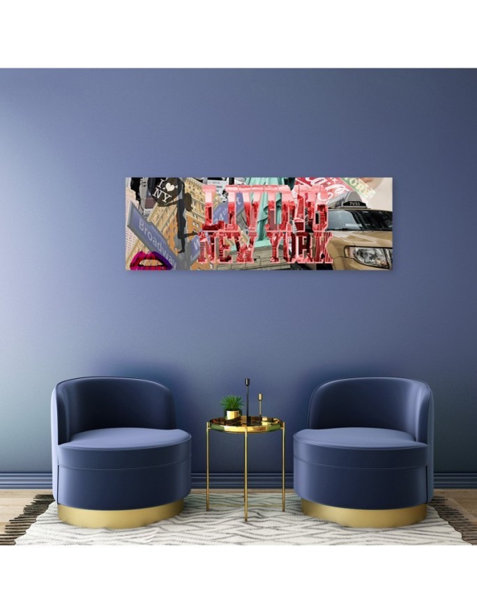 Caption living new york - Canvas print for the living room | FEEBY