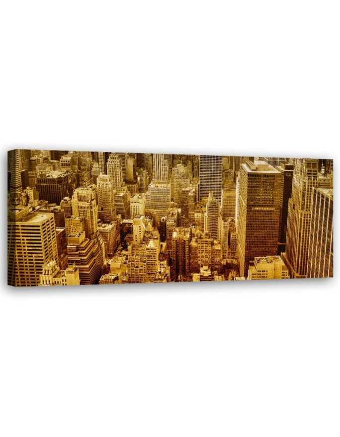 Golden buildings - Image printed on canvas | FEEBY