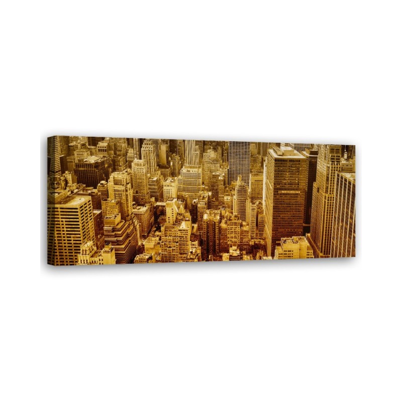 Golden buildings - Image printed on canvas | FEEBY