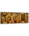 Golden buildings - Image printed on canvas | FEEBY
