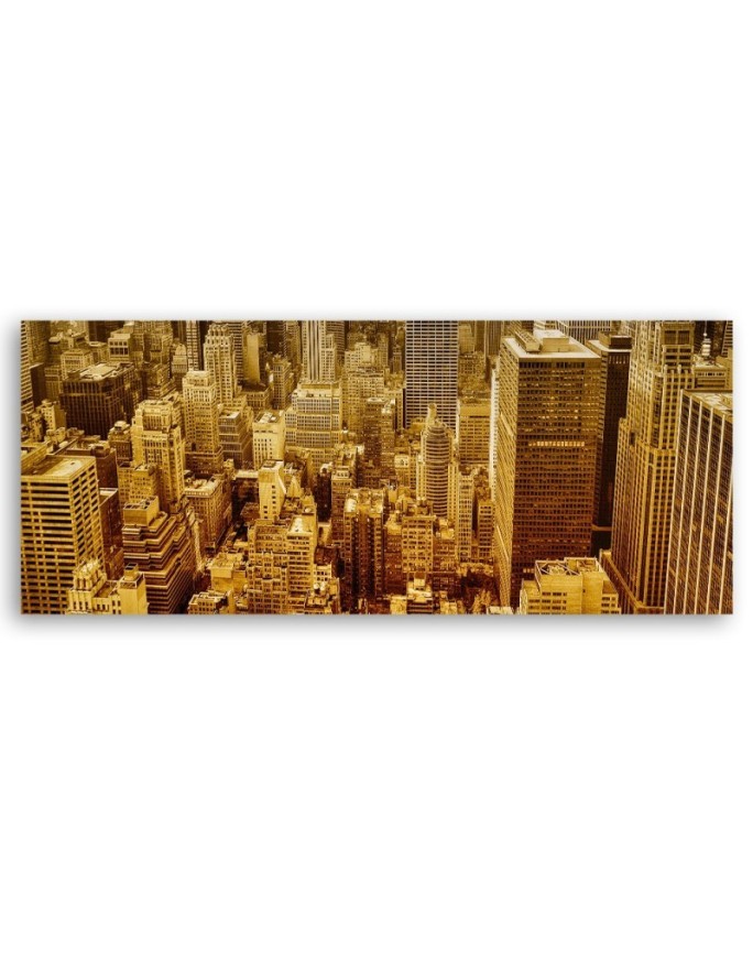Golden buildings - Image printed on canvas | FEEBY