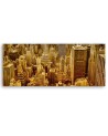 Golden buildings - Image printed on canvas | FEEBY