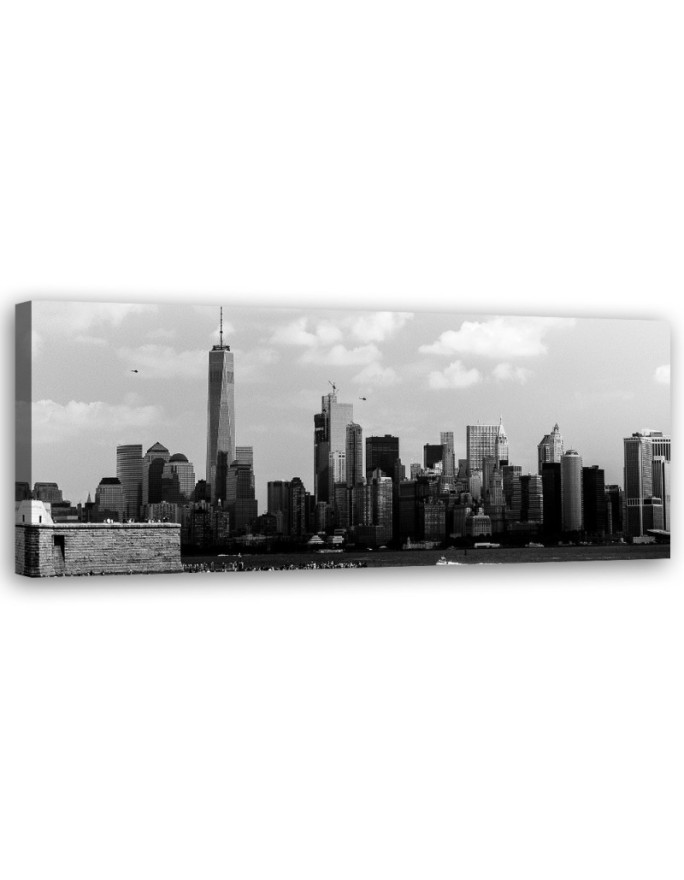 Black and white city - canvas painting on canvas | FEEBY