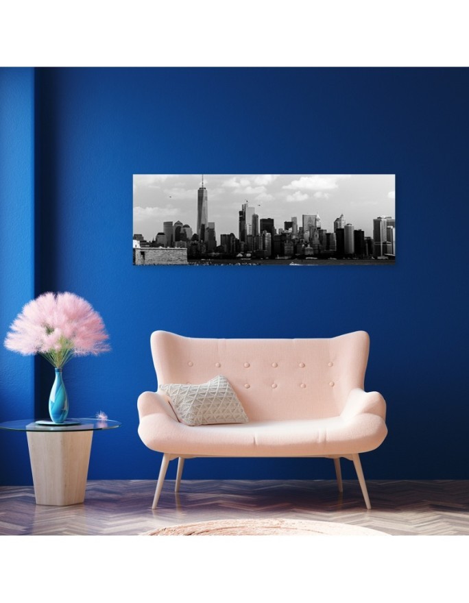 Black and white city - canvas painting on canvas | FEEBY