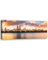 Sunset over the city - Decorative canvas picture | FEEBY