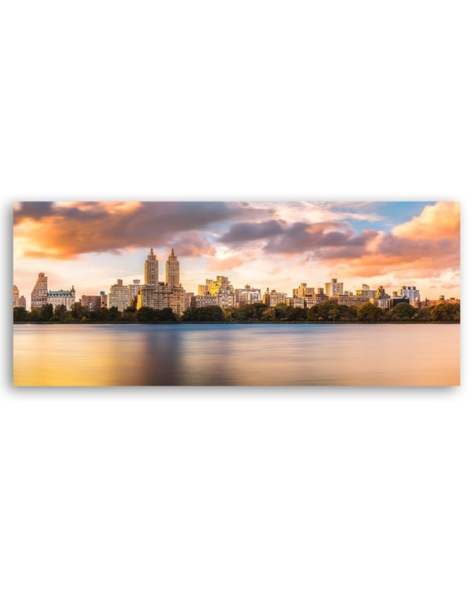 Sunset over the city - Decorative canvas picture | FEEBY