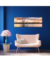Sunset over the city - Decorative canvas picture | FEEBY