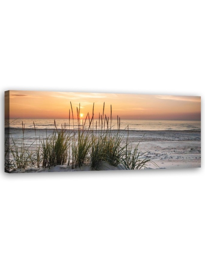 Sunset on the beach - Canvas print for the living room | FEEBY