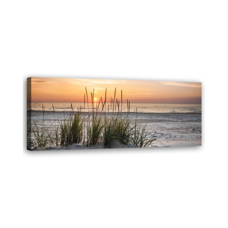 Sunset on the beach - Canvas print for the living room | FEEBY