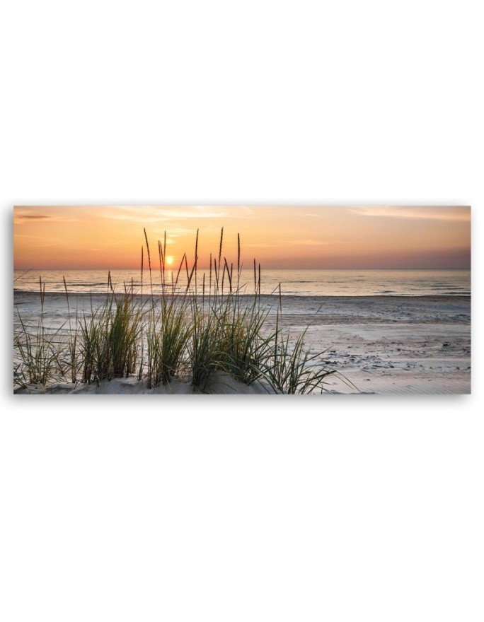 Sunset on the beach - Canvas print for the living room | FEEBY