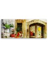 Flowers stairs street - Picture for living room and bedroom | FEEBY