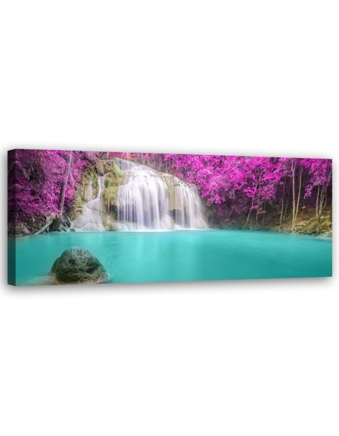 Waterfall nature purple - Bedroom wall painting | FEEBY