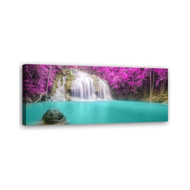 Waterfall nature purple - Bedroom wall painting | FEEBY