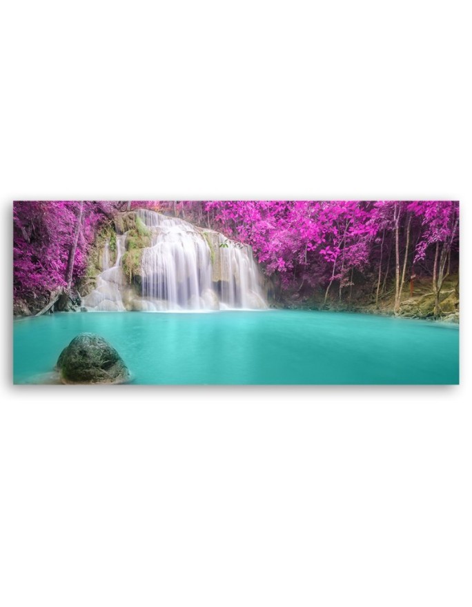 Waterfall nature purple - Bedroom wall painting | FEEBY