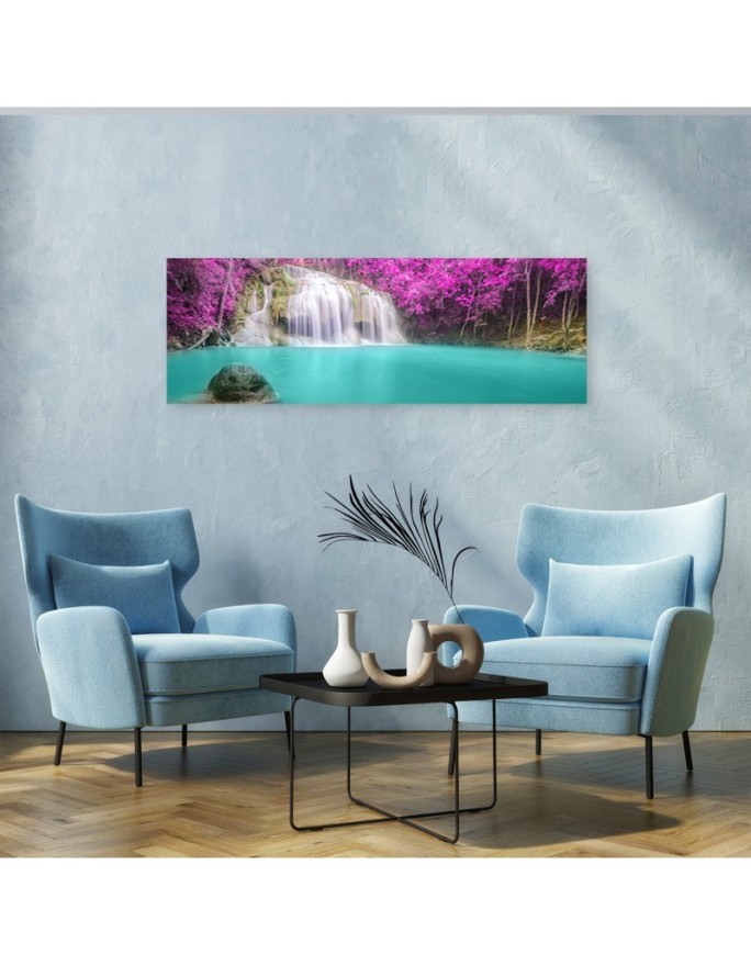 Waterfall nature purple - Bedroom wall painting | FEEBY